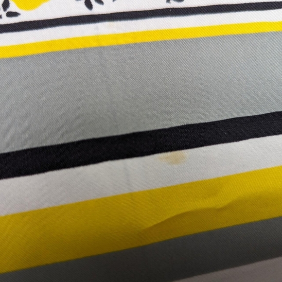 Vintage Yellow, Gray, & White Floral Scarf - Picture 7 of 8